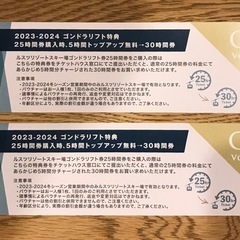 ルスツリゾート★リフト券★ゴンドラリフト券★ギフトバウチャー★2枚の画像