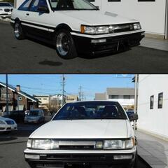 1986年式 トヨタ カローラレビン GT-APEX 1986年後期 AE86 白黒 パワステ エアコン パワー窓　純正MTの画像