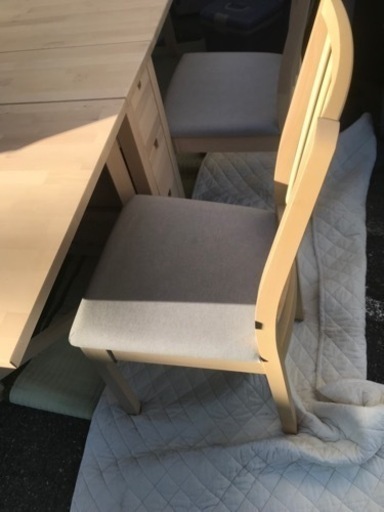引渡済　IKEA-Norden ノールデンゲートレッグテーブル、アンテックステイン