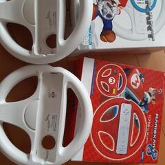 Wii　リモコン　ハンドル　カバー　まとめて