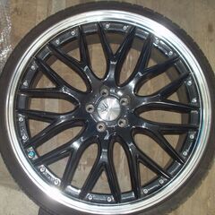 中古アルミホイール＆タイヤ 4本 LOXARNY MULTIFORCHETTA 20X8J +45 PCD100 5H NANKANG NS20 225/30ZR20 4本セットの画像