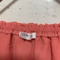 レディース　サーモンピンク　ブラウスの画像