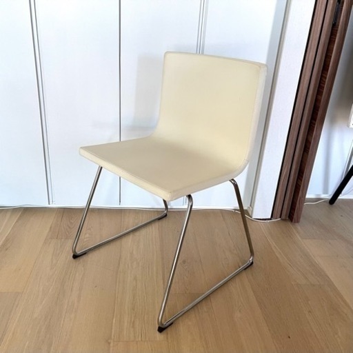 【半額からさらに値下】IKEA椅子チェア BERNHARD ベルナード 本革 白