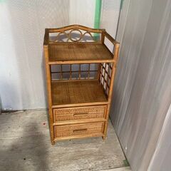 藤の収納家具　幅46㎝　奥行36㎝　高さ87.5㎝　＃26787