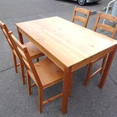 配達OK★IKEA/イケア◆JOKKOMOKK ヨックモック ダイニングテーブルセット 4人掛け