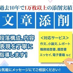 文章添削いたします！