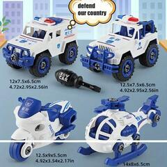 警察車両　プレゼント　知育玩具　組み立ての画像