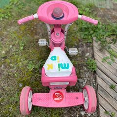 三輪車 レトロ ピンクの画像