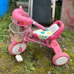 三輪車 レトロ ピンク