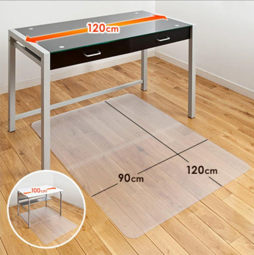 【90×120cm 】2mm厚 サンワサプライ チェアマット ポリカーボネート