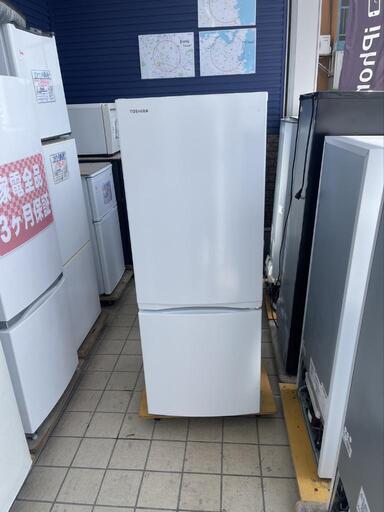 ★【東芝】2ドア冷蔵庫　2021年製153L(GR-T15BS)【3ヶ月保証付き★送料に設置込み】自社配送時代引き可※現金、クレジット、スマホ決済対応※