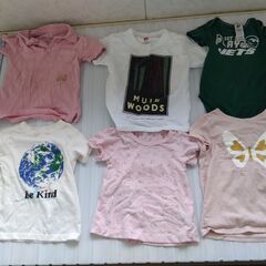 男女子供幼児服 半袖シャツ長さ20-40cm　6着x各種100円/着