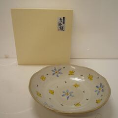 ☆G　九谷焼　麻木徹作　大皿　器　食器　陶器　かわいい　共箱