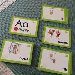 英語カード大量　大文字小文字　動詞　名詞の画像