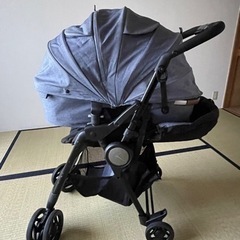 【エールベベ 】フラコット　ナチュラルブルー　ベビーカーの画像