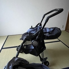 【エールベベ 】フラコット　ナチュラルブルー　ベビーカーの画像