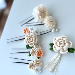 成人式・七五三用　つまみ細工髪飾りを自分で作る！
