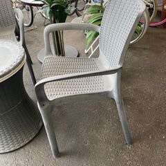 ガーデンチェア　No.8223　ラタン調　ブラック　【リサイクルショップどりーむ荒田店】の画像
