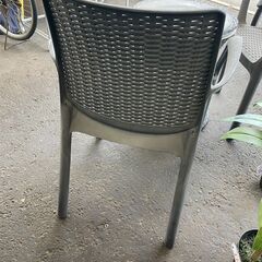 ガーデンチェア　No.8223　ラタン調　ブラック　【リサイクルショップどりーむ荒田店】の画像