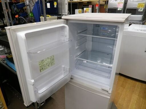 西岡店 冷蔵庫 2015年製 シャープ SJ-PD14A 2ドア どっちもドア ベージュ系 SHARP 100Lクラス