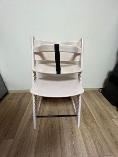 ハイチェア　ホワイトウッドカラー