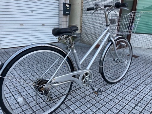 【26インチ自転車】6段変速　LEDオートライト付　前後タイヤ新品❗️若林自転車　膳所店　SALE中❗️