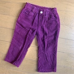 ベビー　コーデュロイパンツ　紫　80cm