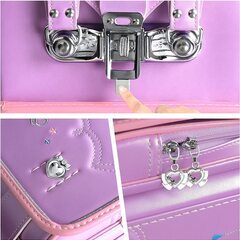 【新品】人気可愛い 女の子ランドセル お姫様・王冠デザイン 高級 大容量 軽量 6年保証 全国送料無料 スクールバック 小学生通学カバン パープルの画像