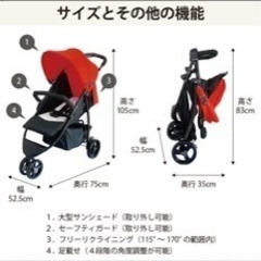  （お話中）3輪ベビーカーの画像