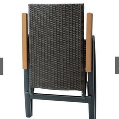 新品ディノス　ガーデン　デッキチェア2脚セット　折りたたみ　アウトレット品の画像