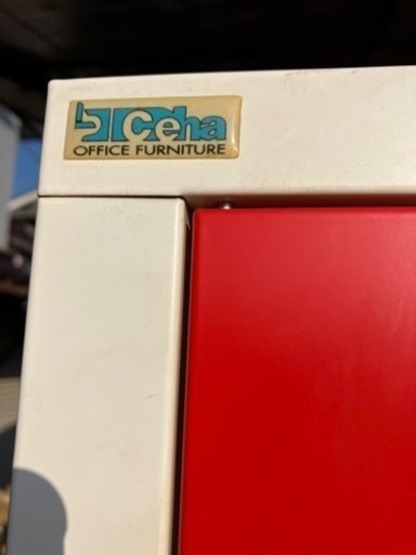 【中古品】Ceha/チェハ 両開き書庫 鍵付き オフィスロッカー 4段 OFFICE FURNITURE