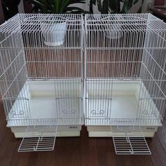 インコ飼育セット　HOEI鳥かご2つ、プラケース等