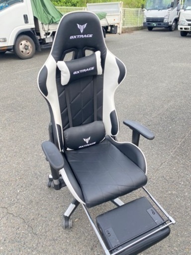 配送可能　GXTRACE ゲーミングチェア １６５度リクライニング機能 ハイバック テレワーク椅子 PCチェア (White)