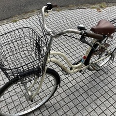 【26インチ自転車】6段変速　LEDオートライト付　強化リヤキャリア使用　鍵新品❗️スペアキーあり　若林自転車　膳所店　SALE中❗️の画像