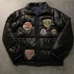 MONCLER モンクレール ダウンジャケット 黒 ブラック 刺...