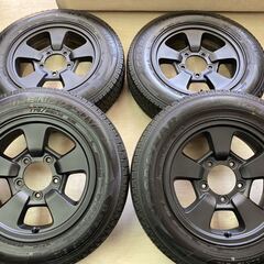 ジムニー純正◆マットブラック再塗装◆175/80R16 スタッド...