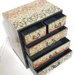 【取引終了しました】★ 和風レトロ ★ 小物入れ ★ 小物引出し ★ ティッシュBOX ★ ３点セット ★の画像