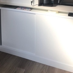 dinos(ディノス) 白い カウンター下収納 150cm 薄型タイプの画像