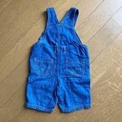 デニム　オーバーオール　90cmの画像