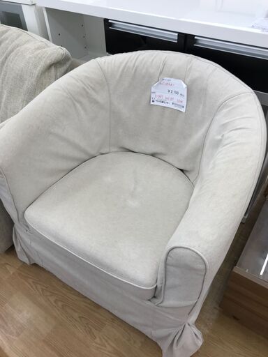 ★ジモティ割あり★ IKEA 1人用ソファー アイボリー H67×W80×D68 クリーニング済み KJ3004