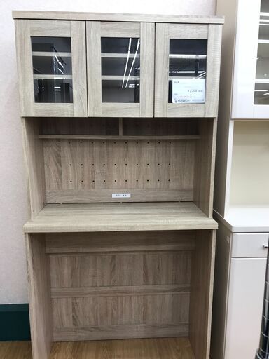 ★ジモティ割あり★  食器棚 茶色 H182×W90×D41 クリーニング済み KJ3015