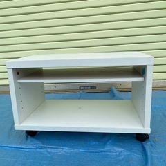 小さめ　サイドテーブル、テレビ台　ホワイトの画像