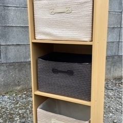 【受渡予定者決定】中古カラーボックス（薄い木目）