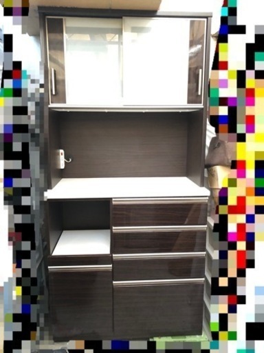 美品　NITORI ニトリ 食器棚 ポスティア キッチンボード 100cm