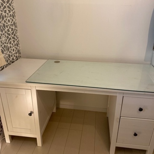 値下げ中）９月中掲載予定　IKEA HEMNES ヘムネス デスク, ホワイトステイン, 155x65 cm