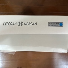 DEBORAH MORGAN 綿毛布　花柄　エンボス加工綿毛布　花柄　新品 未使用　ブルーグレー系の画像