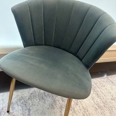 【美品】北欧風おしゃれチェア・ブルー・1脚の画像