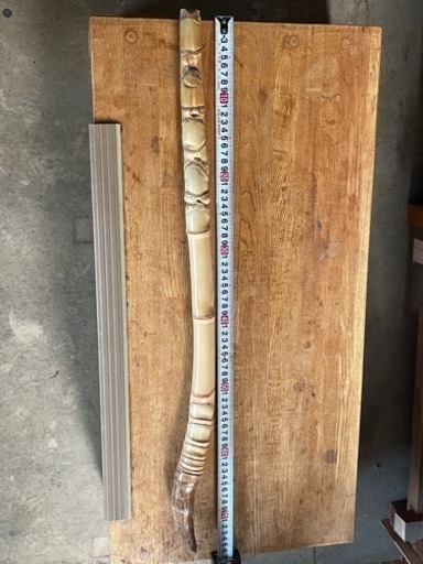 杖、面白い竹に木を取り付けた。