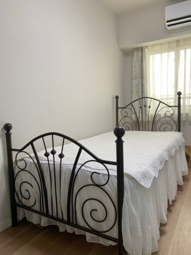 値下げ可⭐︎急募！(9/21〜22限定)ベッドフレーム、マットレス、シーツ、ベッドスカート、敷マット