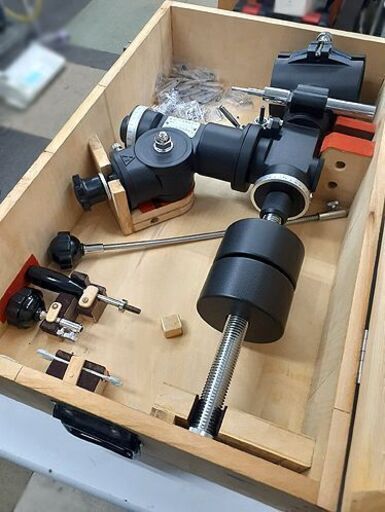 【高橋製作所 鏡筒バンド ウェイト軸 バランスウェイト】内径約100mm 天体望遠鏡バンド 赤道儀バンド 架台 元箱付き タカハシ 札